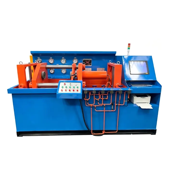 Banco de pruebas de válvula de prensa axial hidráulica horizontal automática CNC