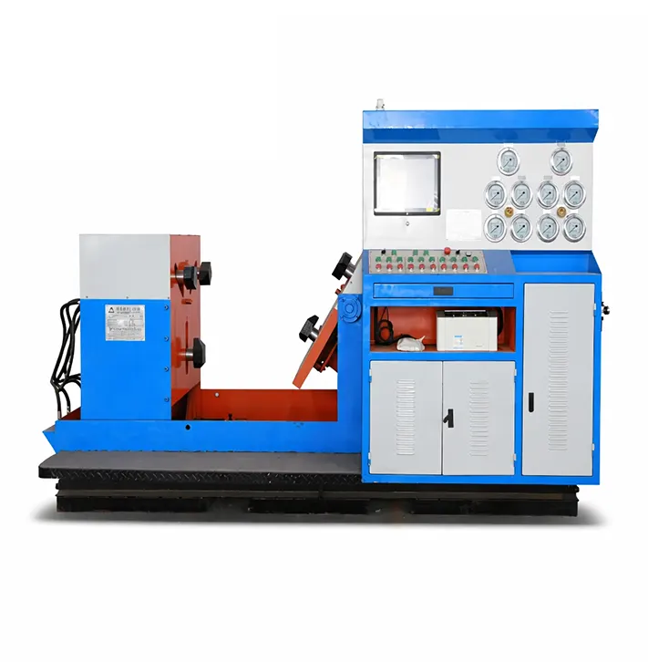 Banco de pruebas de válvula horizontal con sujeción de mandíbula hidráulica con giro de un solo lado CNC