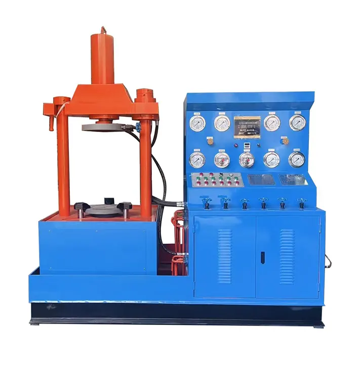 Banco de pruebas de válvula de prensa axial hidráulica vertical completa DN300