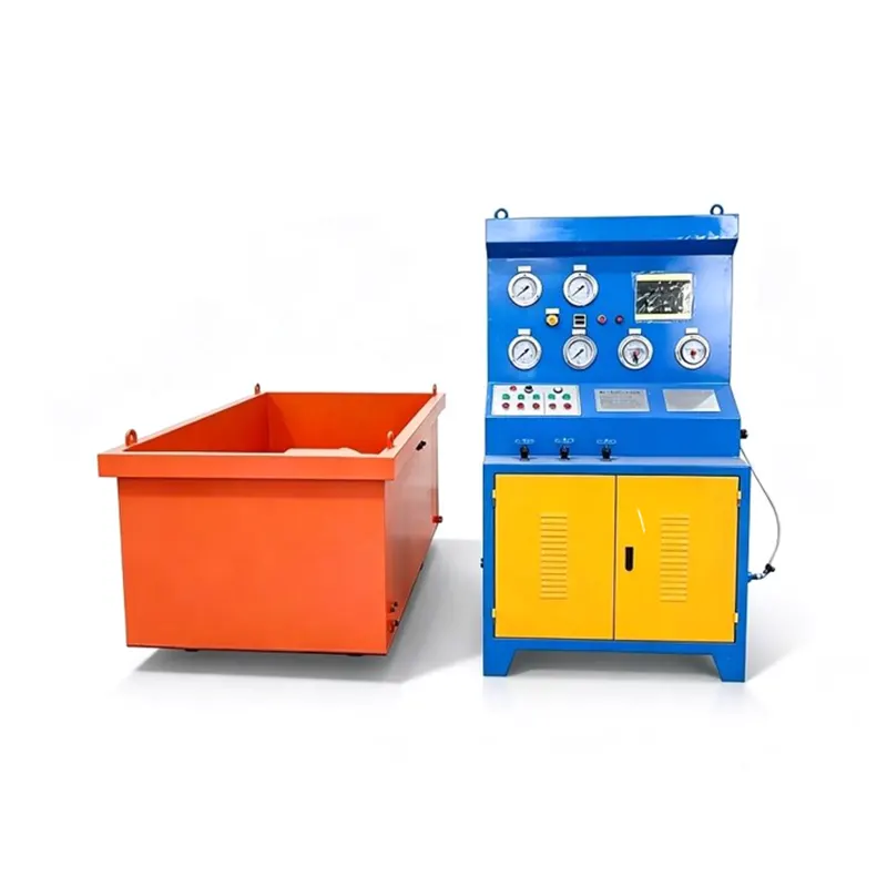 Banco de pruebas de válvula horizontal para tanque de agua dividido DN100